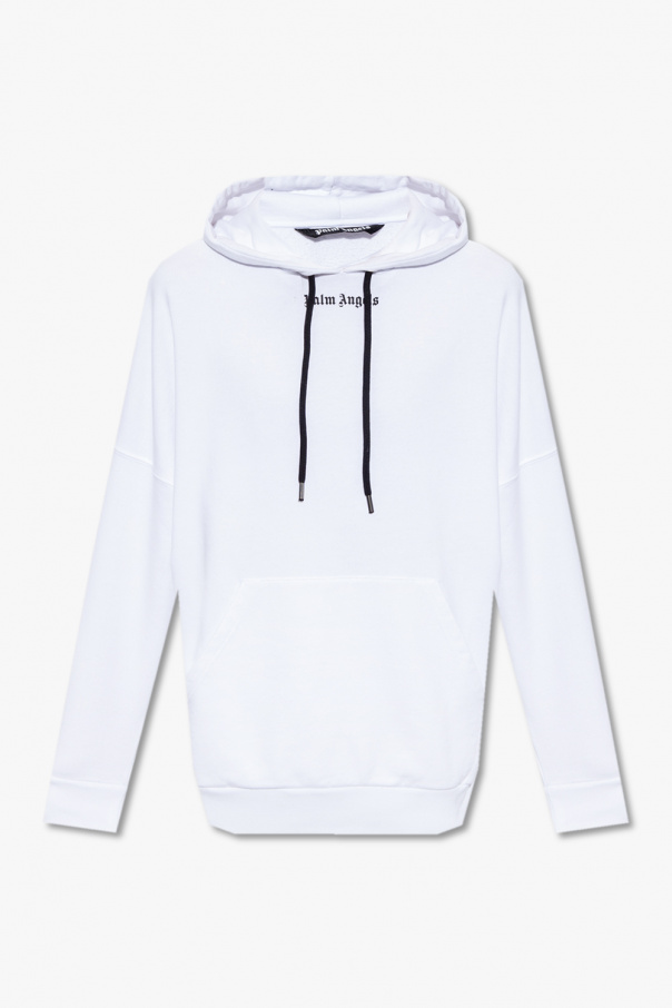 White Hoodie with logo Palm Angels - icon logo print t shirt